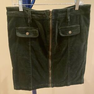 d. jeans Forest Green Corduroy Mini Skirt